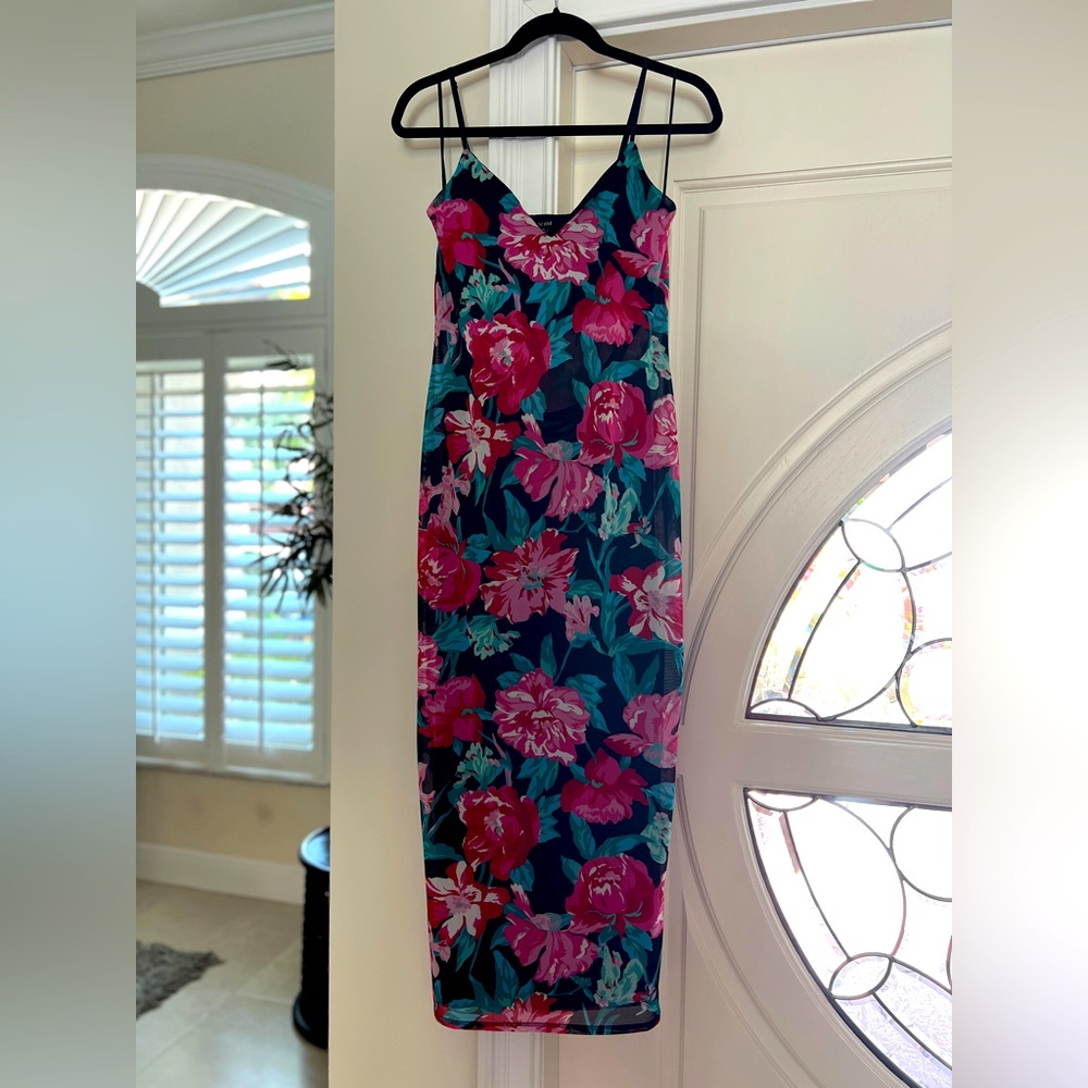 AUTHENTIC AFRM Midi Mesh Dress